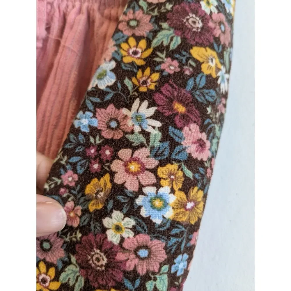 Girls Dress Corduroy Forever Me Long Sleeve Floral Pink Size 4